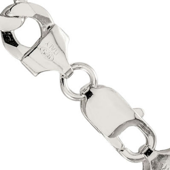 Vintage Figaro Sterling Silver 925 Chain Necklace with Diamond-Cut Links - Picture 14 of 16